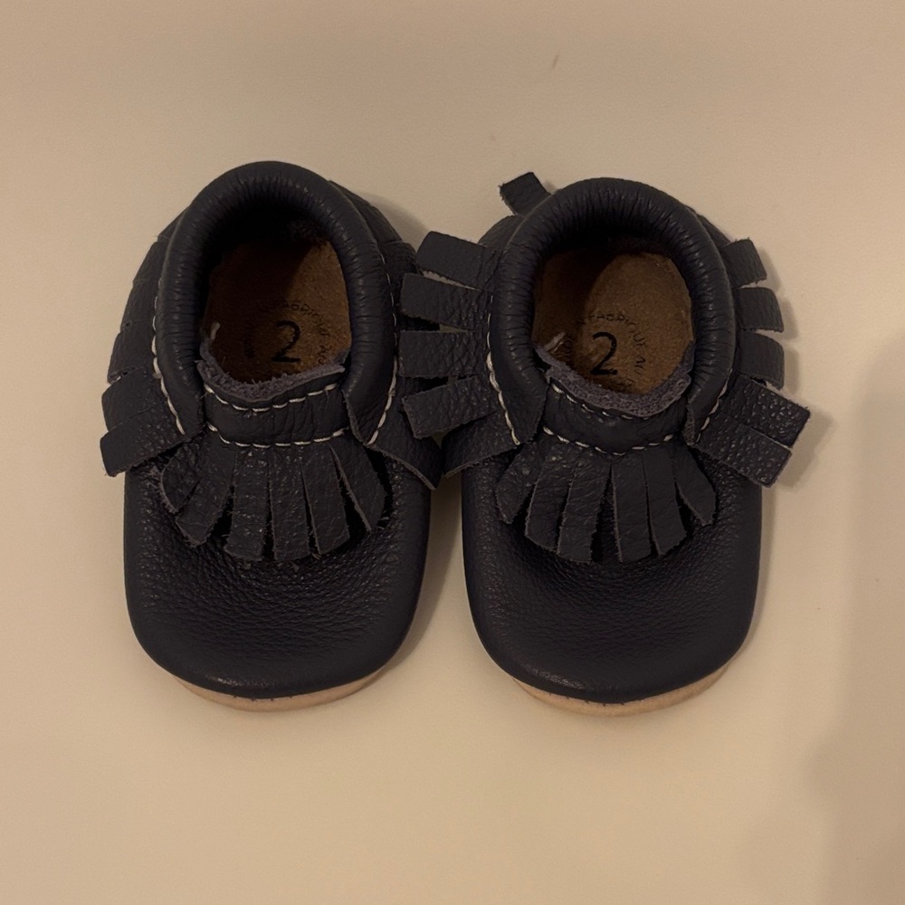 Infant Fringe Moccasins - Black